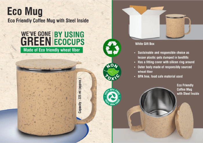 Eco friendly bamboo coffee mug