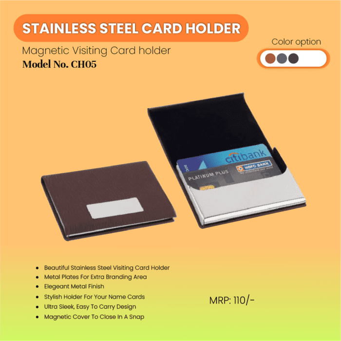 Executive Stainless Steel Card Holder-CH05