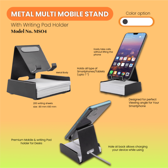 Mobile Stand With Writing Pad Holder