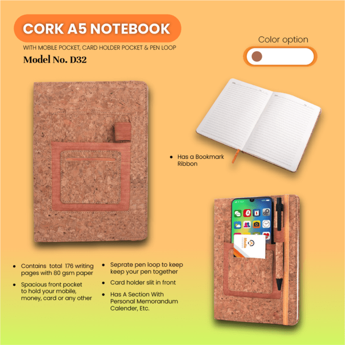 Cork A5 Notebook