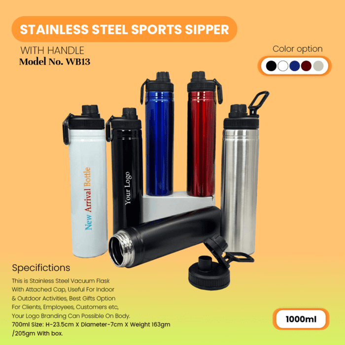 Stainless Steel Sport Sipper Bottle