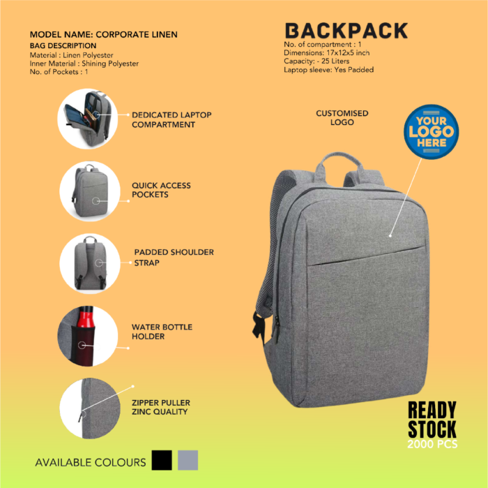 Corporate Linen Backpack