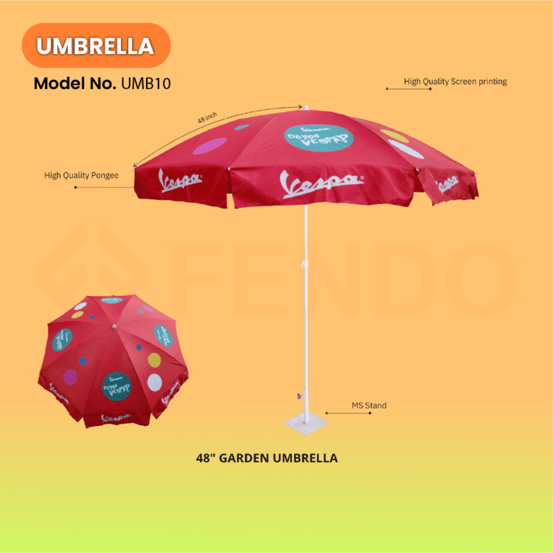 48" Heavy Frame Garden Umbrella Heavy Duty