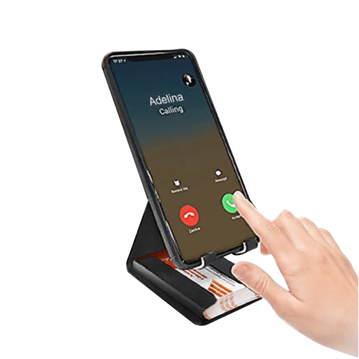 Durable Metal Mobile Stand With Visiting Card Holder-MS13
