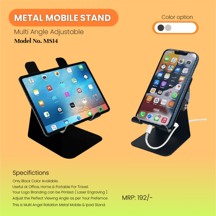 Metal Mobile Stand: Multi Angle Adjustable
