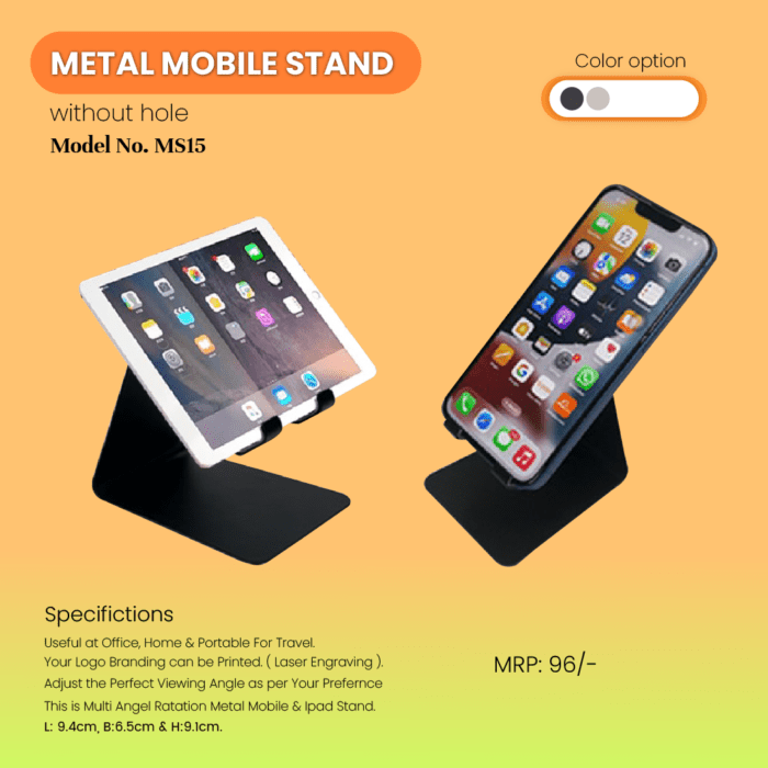 Compact Metal Mobile Stand: Portable and Functional