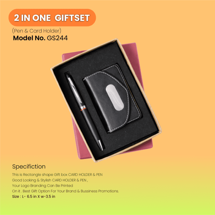 2-In-One Combo Gift Set With Pen & Card Holder