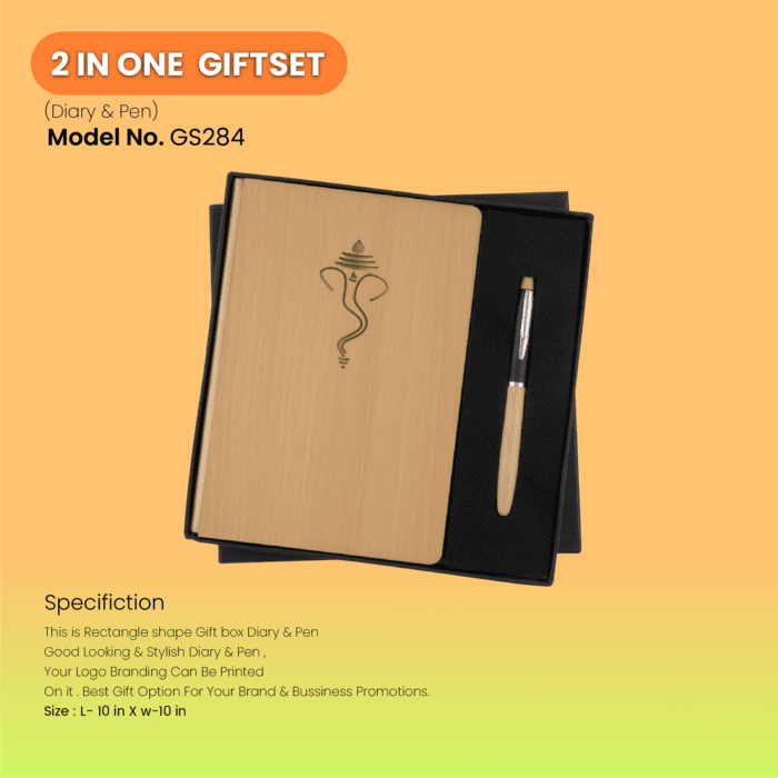2 in 1 Ganesh Wooden Customizable Gift Set