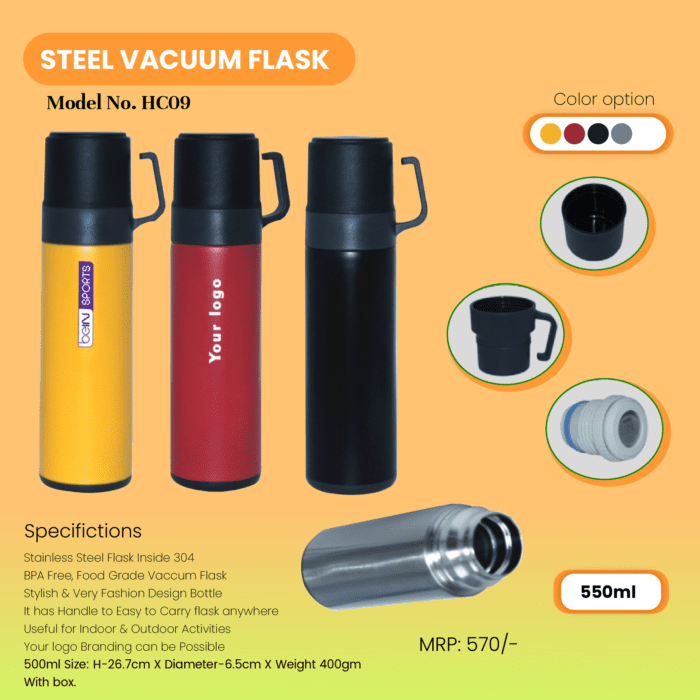 Premium Stainless Steel Vacuum Flask for Hot & Cold Drinks