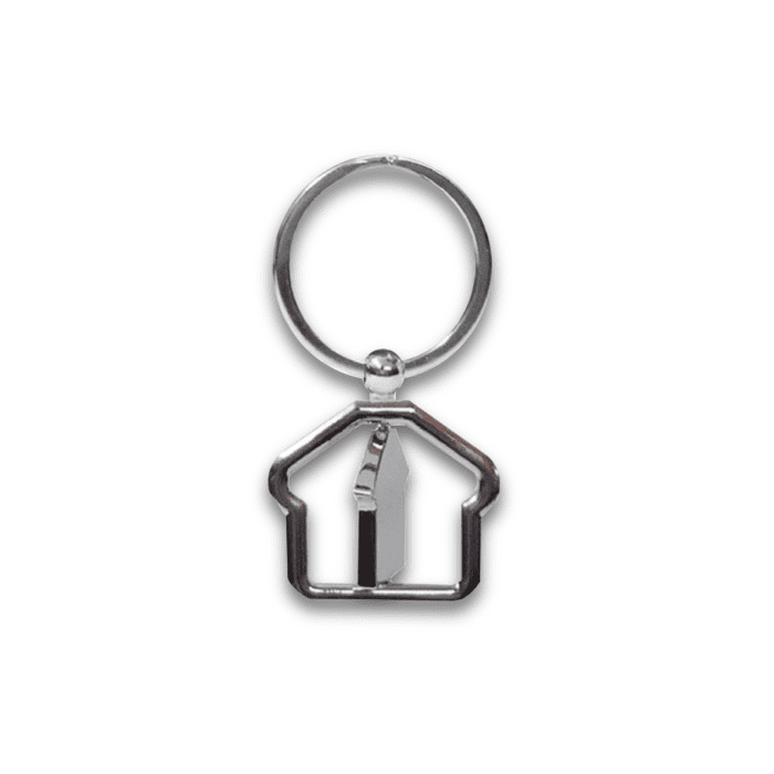Home Shape Rotating Metal Keychain-KC17
