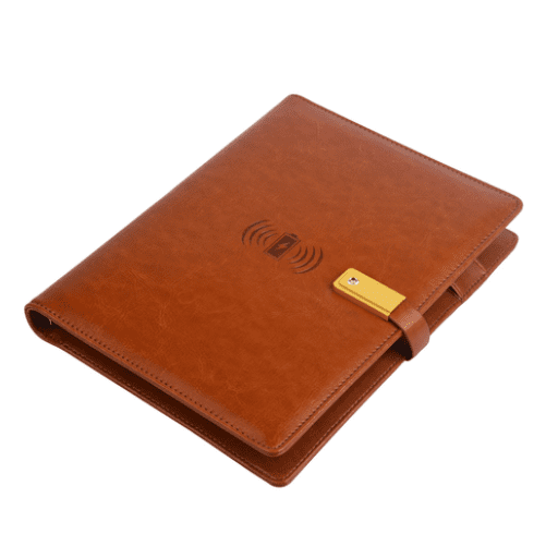 Leather Finished 8000 mAh Power Bank Diary With 16GB Pendrive