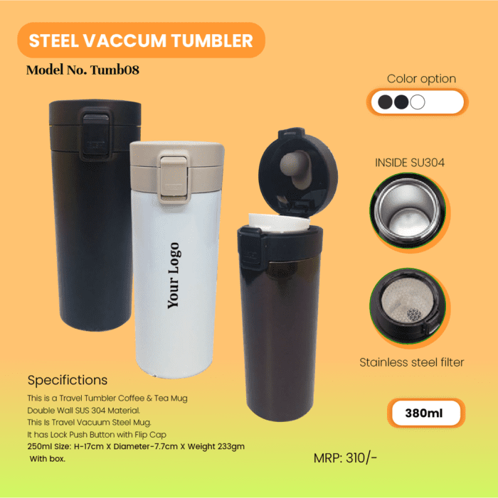 Adventure-Ready Stainless Steel Vacuum Tumbler