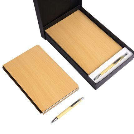 Woody 2 in 1 pen and diary set