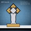 MDF Award-Elegant gold color championship trophy 8.5Inch