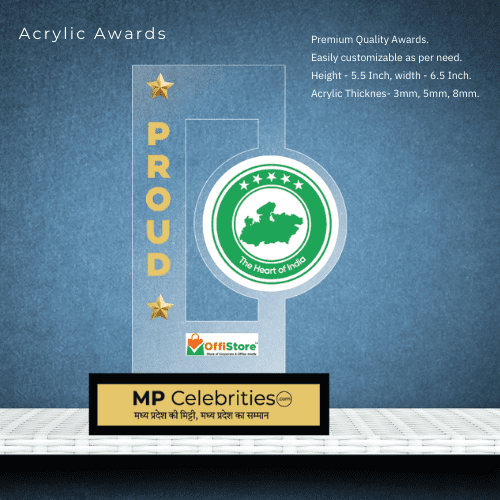 Acrylic Award- Proud Certificate 6.5Inch