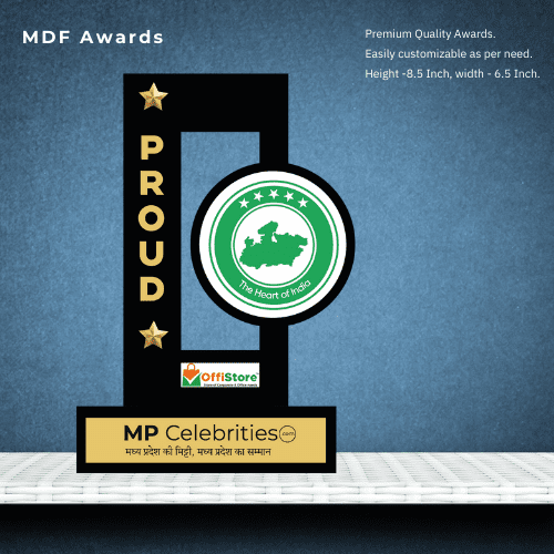 MDF Award- Golden Star Proud Trophy 8.5 Inch