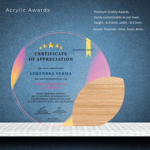 certificate award for appreciation