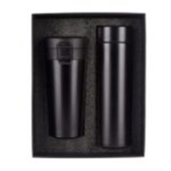 2 in 1 Black Combo Gift Set – Bottle and Tumbler