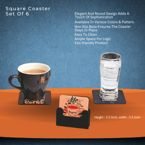 Beautiful Square Coaster Set of 6