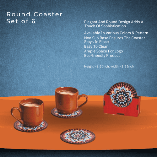 Luxury Round Coaster Set of 6