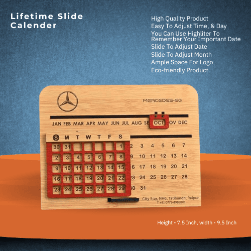 Mini Lifetime Slide Calendar 7.5 Inch