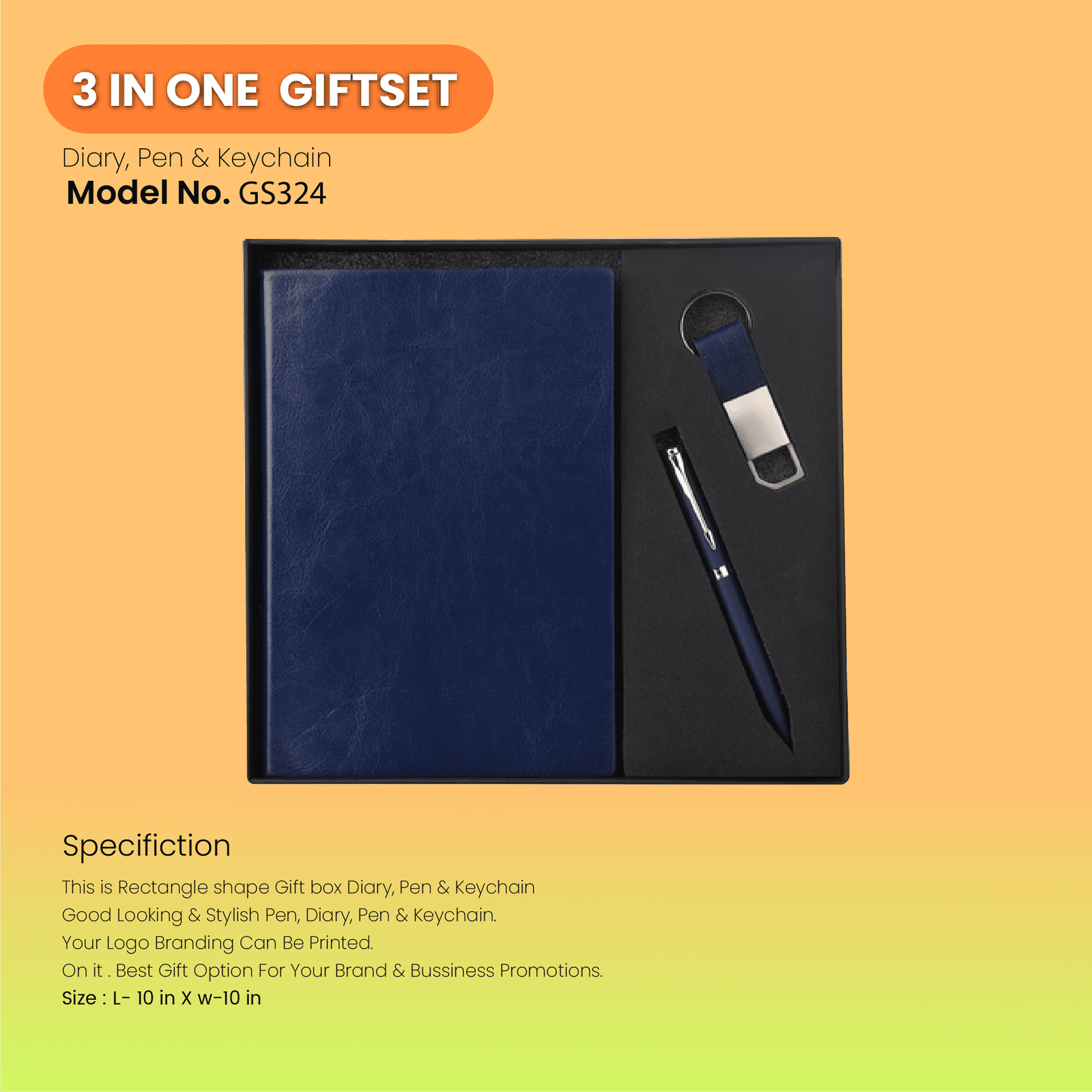 3 In One Best Combo Gift Set Pen, Keychain & Diary