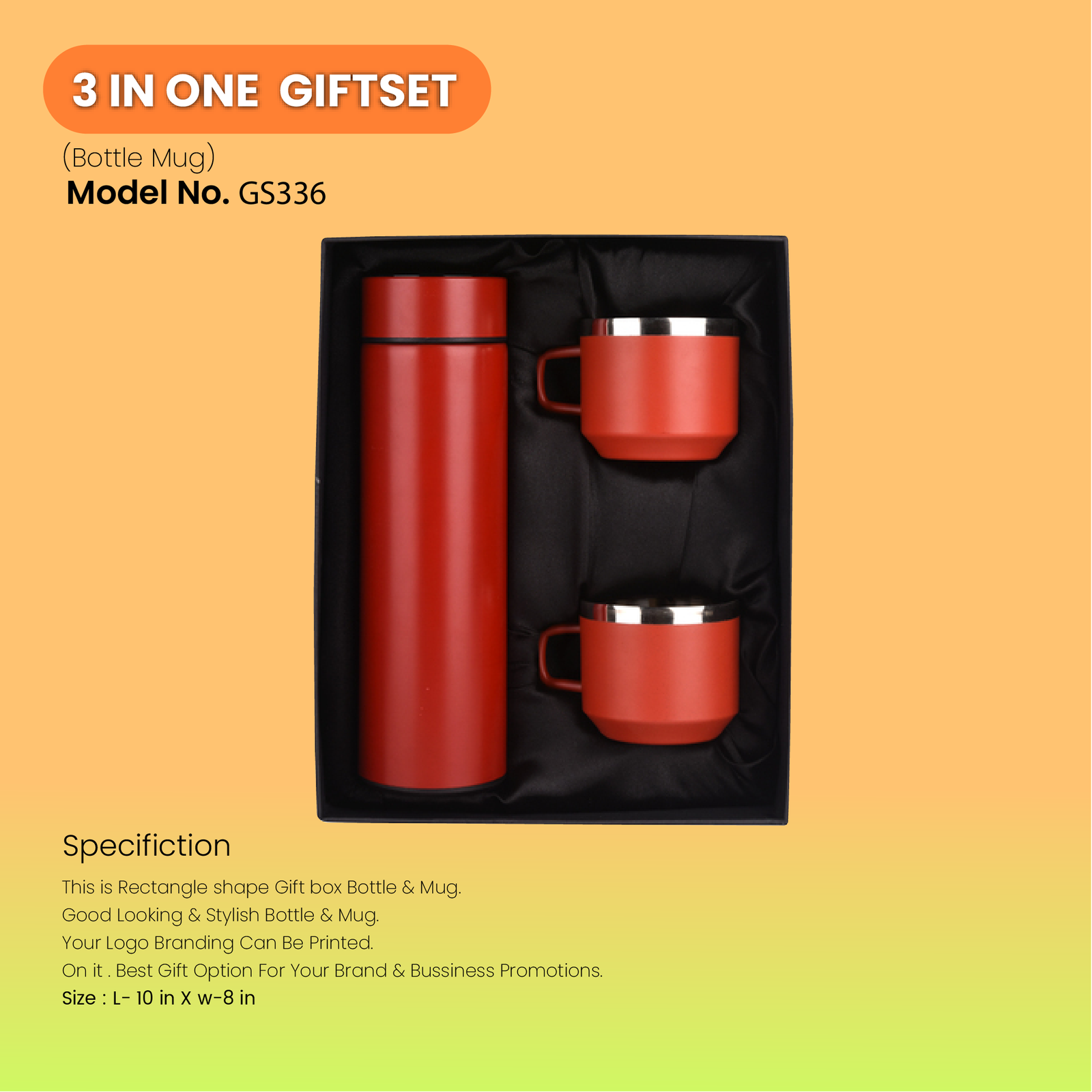 3 In One Gift Set Bottle & Mug
