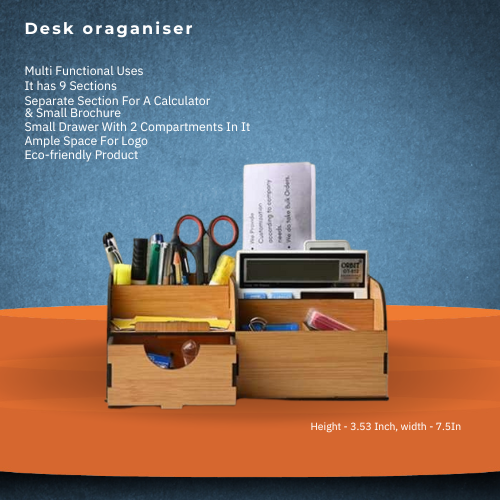 Multifunctional 9 Section Desk Organizer 3.53 Inch