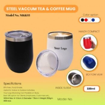 300ml Black Matte Finished Stainless Steel Kulhad Mug