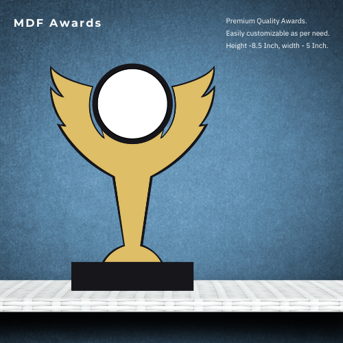 MDF Award- Decorative Golden Angel Shape 8.5 inch