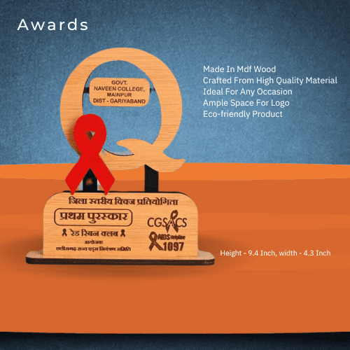 MDF Award- Custom Wooden Desktop Item 9.4 Inch