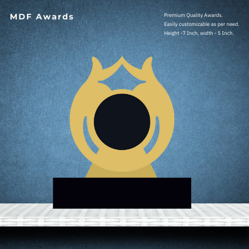 MDF Awards- High Star Golden Trophy 7Inch