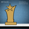 MDF Award- Flat illustration of victory trophy 8.5 Inch