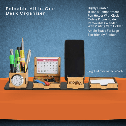 Foldable All In One Desk Organizer 4 Inch