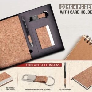 4 in 1 Cork Gift Set | Diary, Pen, Keychain & Card Holder
