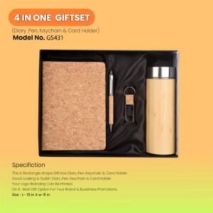 4 in1 Combo Gift Set | Diary, Pen, Keychain & Bottle