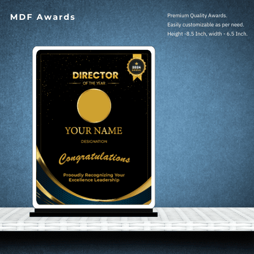 MDF Award- Certificate For Achievement 8.5 Inch