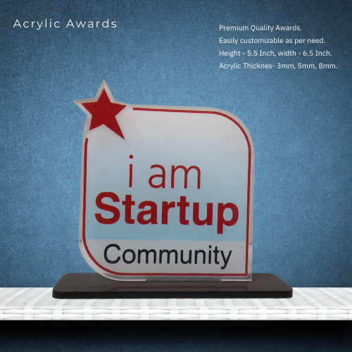 Acrylic Award For Startup Community