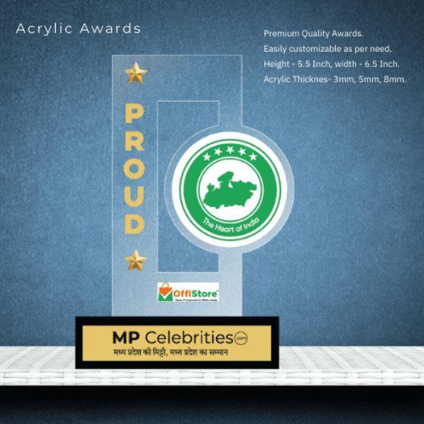 Acrylic Award Proud Certificate
