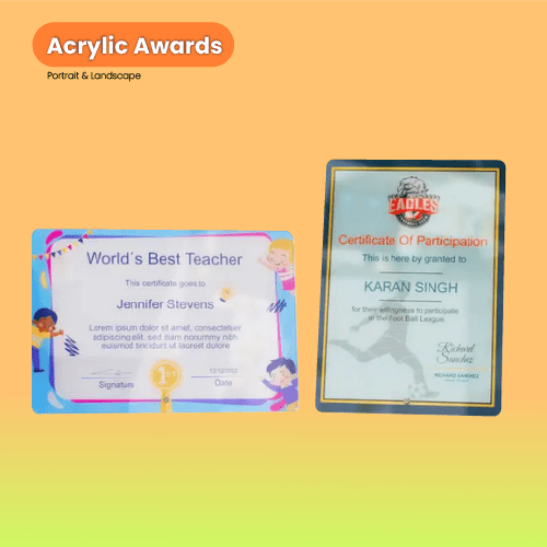 Customized award frame for him and her with name and photo