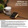 Wangari Willow 15W Wireless Charger With Cup Warmer CW1010