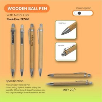 Classic Fusion Timeless Metal and Wooden Pen...