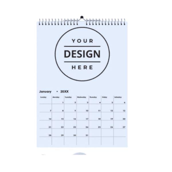 Customized Photo Printed Spiral Wall Calendar