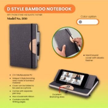 D Style Bamboo Notebook – Sustainable Elegance...