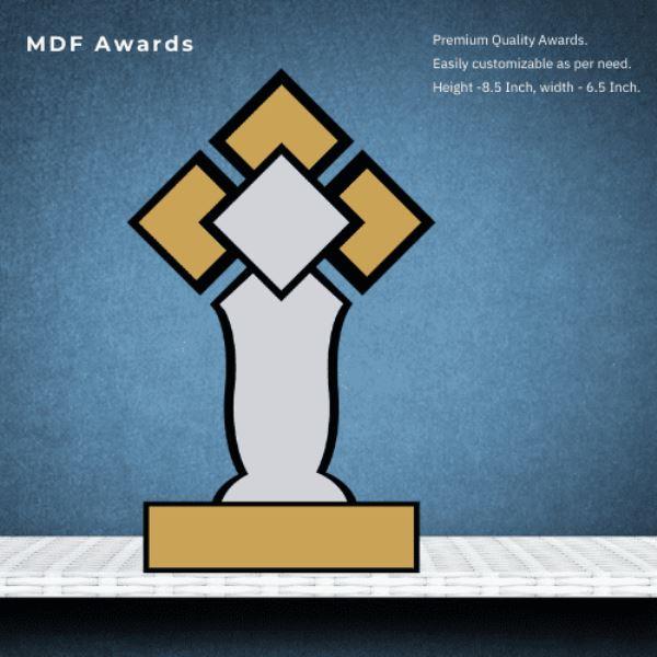 MDF Award Elegant Gold Color Championship Trophy 8.5 Inch