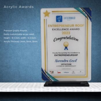 Entrepreneur Roof Award – Premium Acrylic Business...