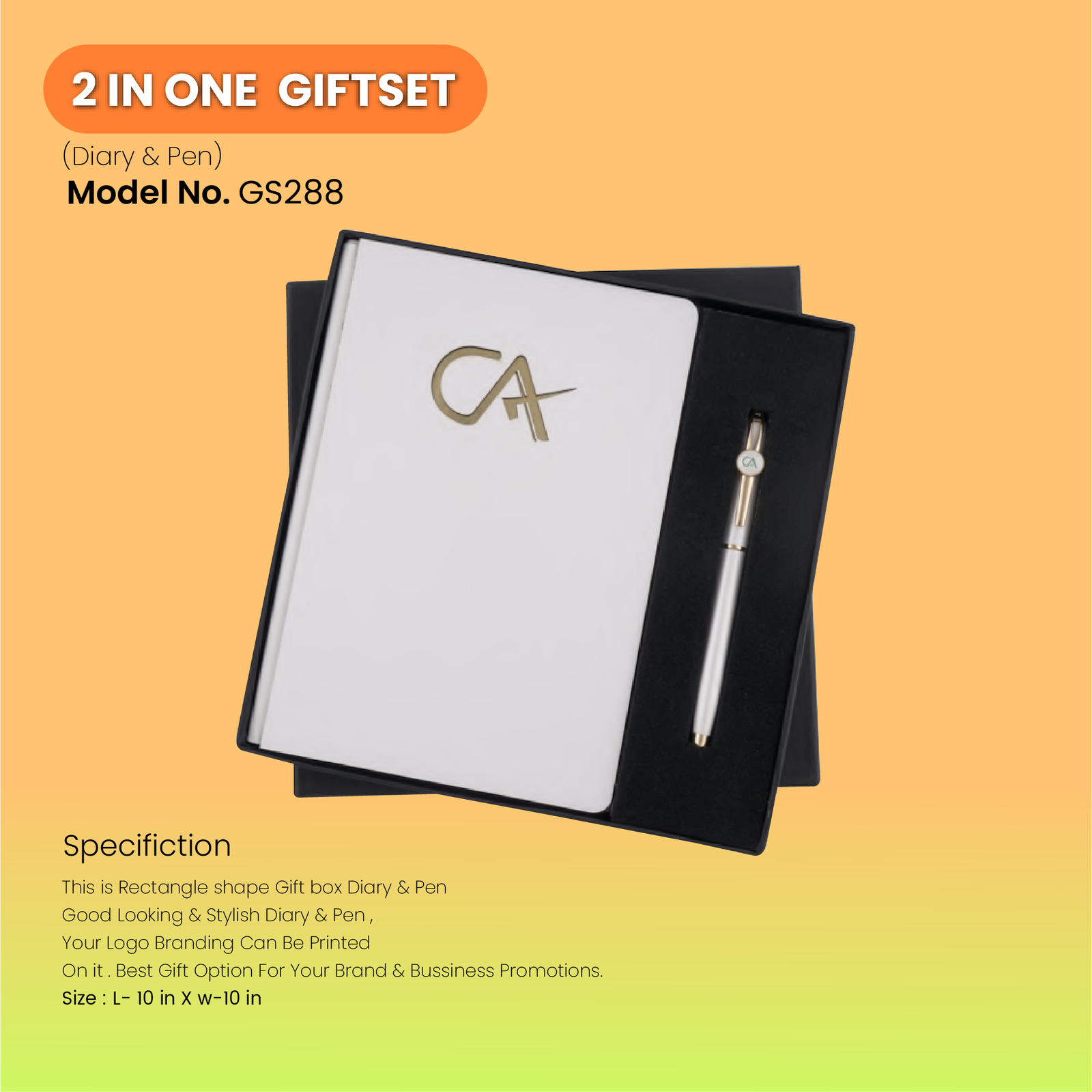 2 In1 Ca Gift Combo With Metal Pen & Notebook