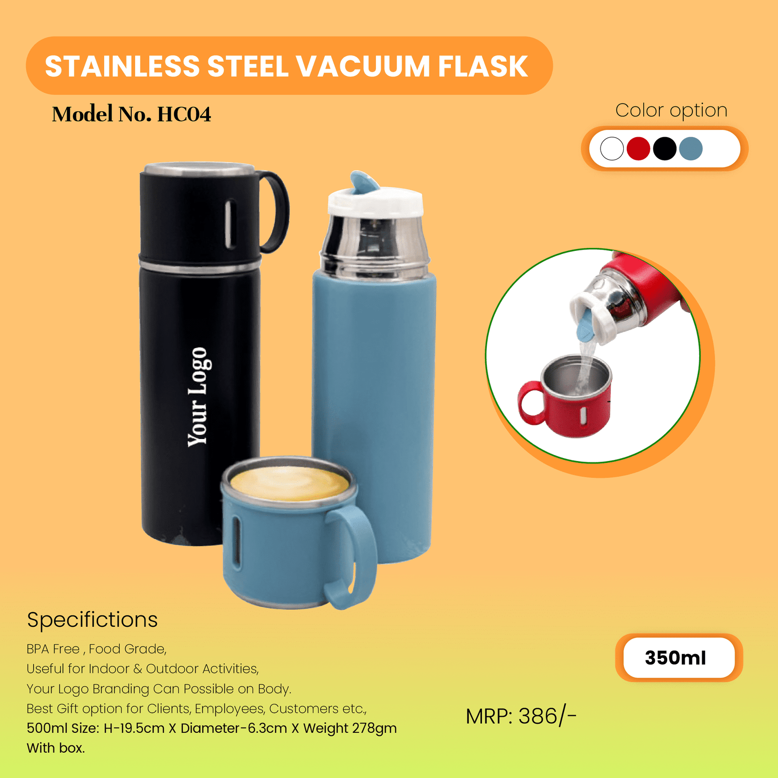 Stainless Steel Vacuum Flask