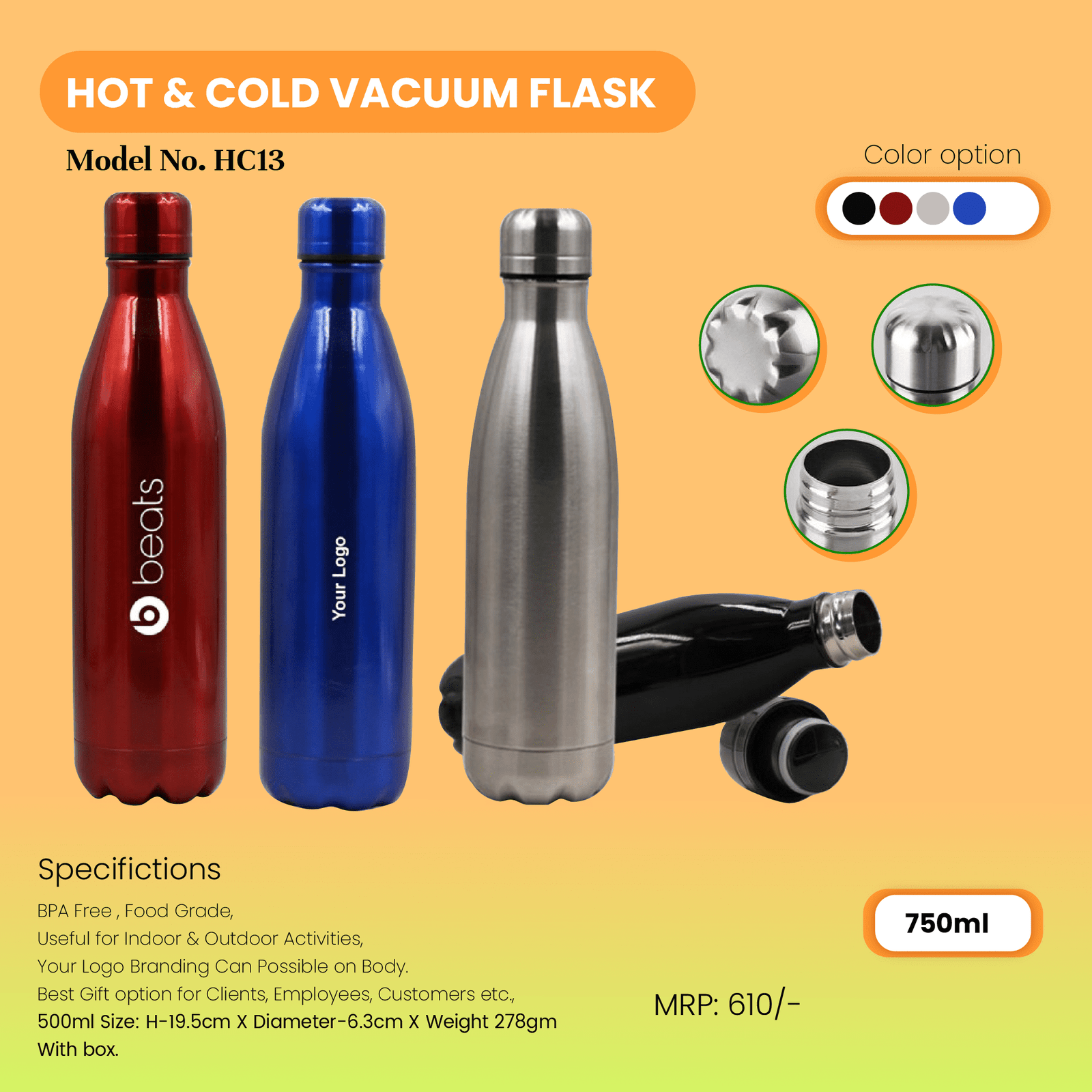 Stainless Steel Hot and Cold Vacuum Bottle