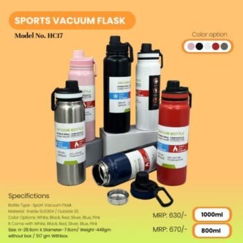 High Performance Sport Steel Vacuum Flask – 800ml/1000ml